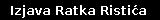 Izjava Ratka Ristića