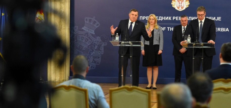 HITAN SASTANAK NA ANDRIĆEVOM VENCU Aleksandar Vučić sa rukovodstvom Republike Srpske