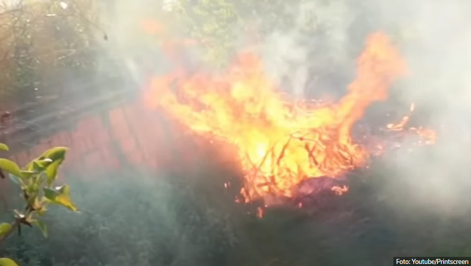 VATRA OBUZELA SELO KOD PULE Ugrožene kuće, vatrogasci na terenu