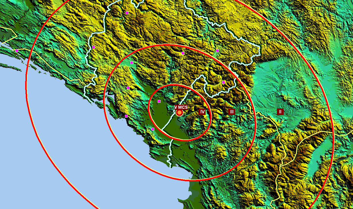 OPET TRESLO U CRNOJ GORI Još jedan zemljotes danas u blizini Podgorice!