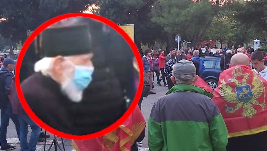 RASPOP MIRAŠ DEDEIĆ PREDVODI KOMITE: Protest u Podgorici, ne mogu da se pomire da Cetinjski manastir nije njihov (VIDEO)
