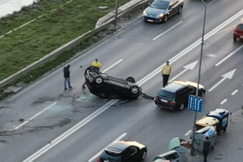 Prevrnuo se automobil u Baru, dvije osobe povrijeđene