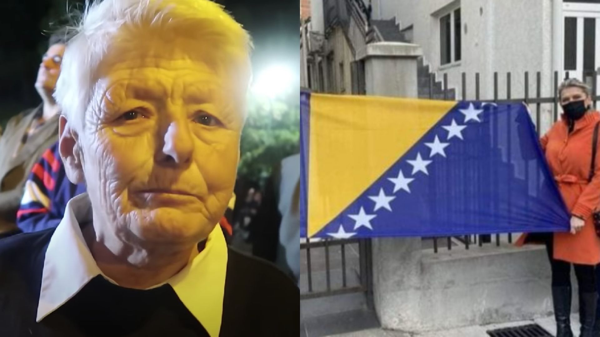 Hapsili Daru sa Smokovca zbog zastave “tuđe” države, a “patriotkinja” Draginja mirno paradira sa zastavom BIH držeći je naopako!