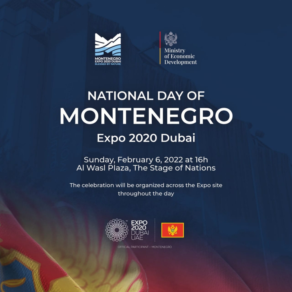 EKSPO 2020 DUBAI Nacionalni dan Crne Gore biće obilježen danas