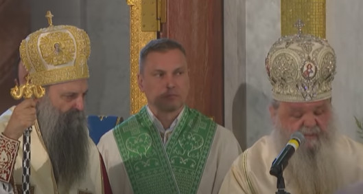 ZAJEDNIČKA LITURGIJA Patrijarh Porfirije i arhiepiskop Stefan služe u Skoplju 24. maja