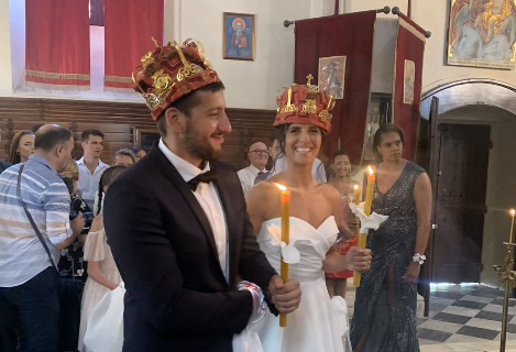 EKSKLUZIVNO! Prva fotografija sa VJENČANJA Ane Dabović i vaterpoliste, svečani ručak u NAJSKUPLJEM restoranu u Herceg Novom!