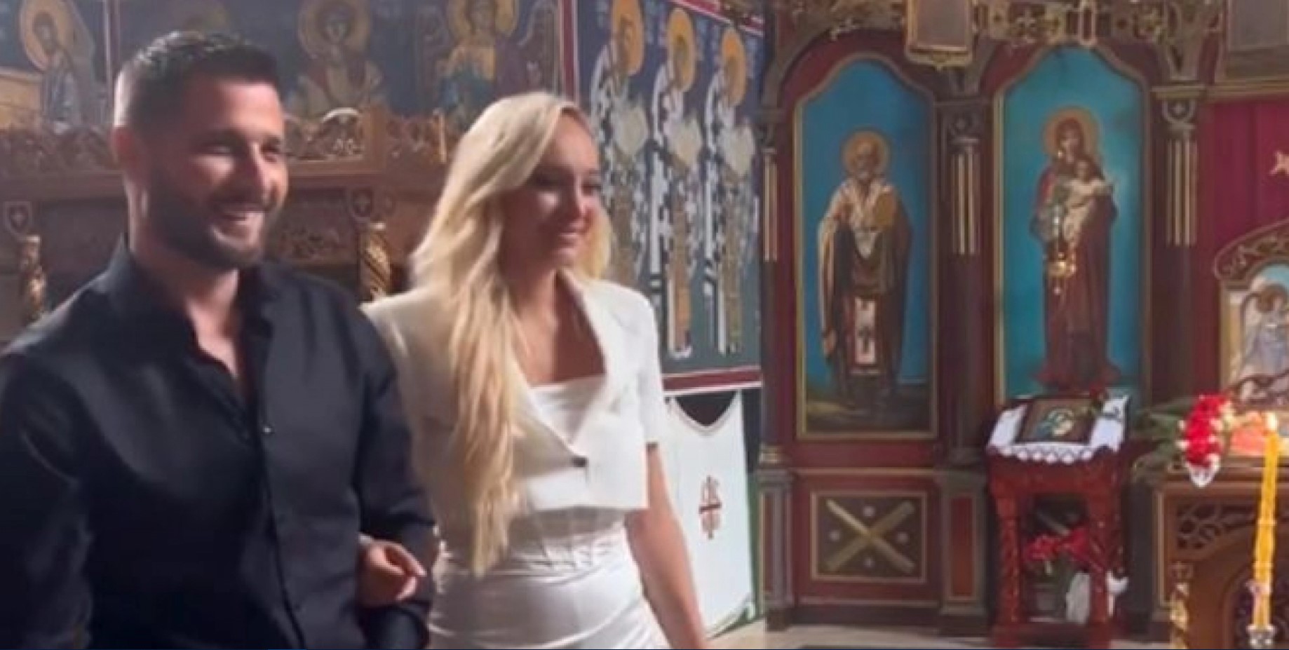 LUNA I MARKO KRSTILI ĆERKU Bivši zadrugari obučeni kao na venčanju, ovo su prve scene iz hrama, a evo i ko im je kum