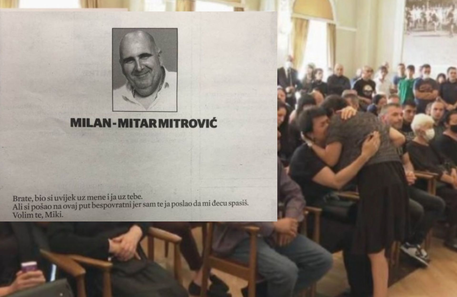 POTRESAN OPROŠTAJ MARTINOVIĆA OD KUMA "Pošao si na ovaj put jer sam te poslao da mi đecu spasiš"