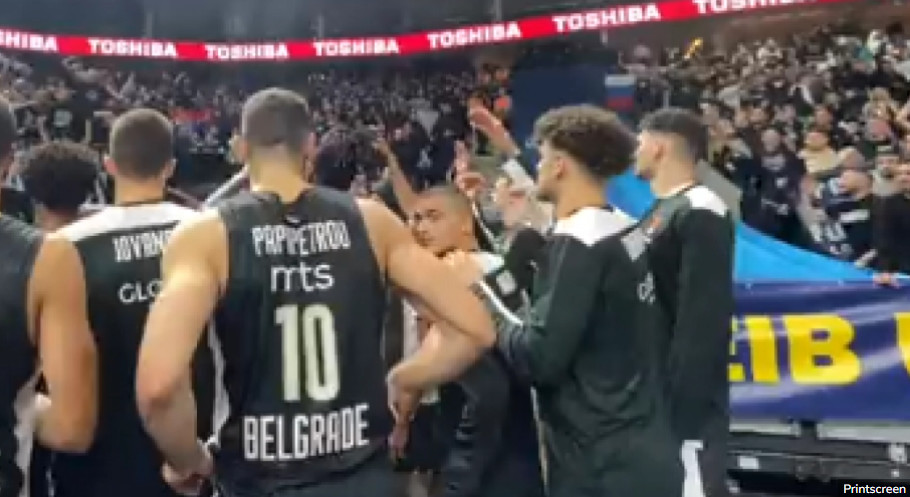 NJEMCI ZAPANJENO GLEDALI ''GROBARE'' Scena posle meča Partizana i Albe u Berlinu obišla košarkašku Evropu (VIDEO)