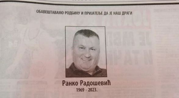 VIŠE OD RASTANKA BOLI ME ŠTO TI JEDAN KOBASIČAR ZALEPI ETIKETU Novine pune čitulja za Eskobara