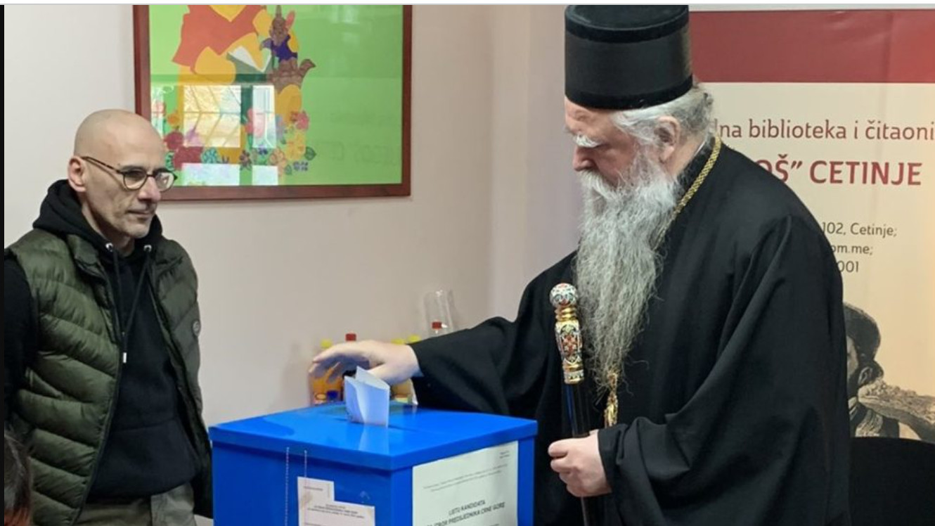 Mitropolit Joanikije glasao na Cetinju
