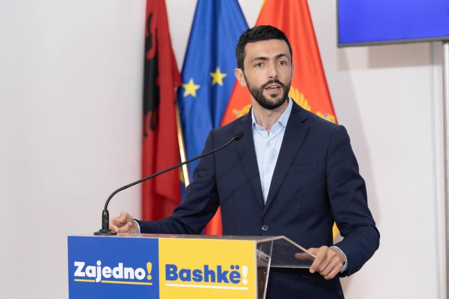 STEČAJNI DPS Živković osuo drvlje i kamenje na Abazovića (video)