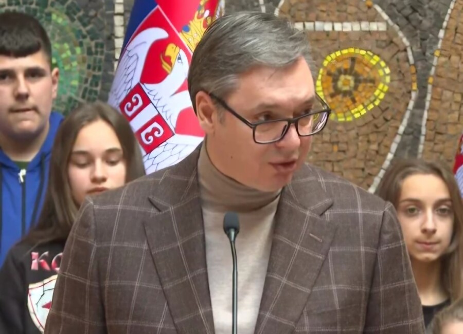 Predsjednik Srbije na 20. godišnjicu pogroma Srba primio djecu sa Kosova i Metohije