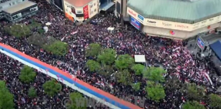 Skup "Srpska te zove" bio masovan i protekao bez incidenata