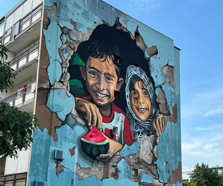 Podgorica dobila mural posvećen Palestini
