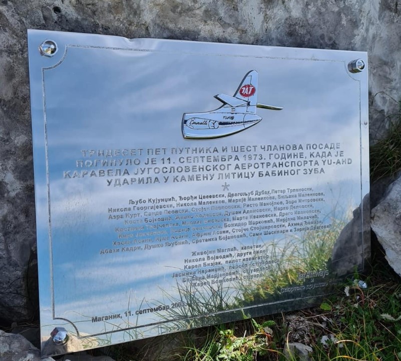 Navršila se 51 godina od najveće avionske nesreće u Crnoj Gori