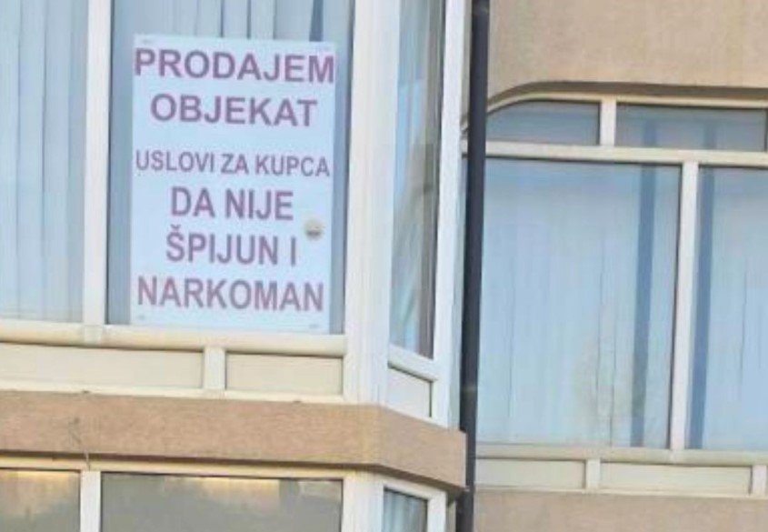 ŠPIJUNI I NARKOMANI - STOP Rožajac oglasio prodaju objekta