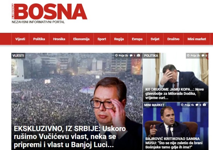 PAD BEOGRADA KAO OKIDAČ "Slobodna Bosna" se pohvalila planom rušenja vlasti u regionu