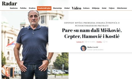 ŽIVKOVIĆ REKAO ONO ŠTO SMO ZNALI Tajkuni finansirali petooktobarski prevrat, istorija se ponavlja sa blokaderima