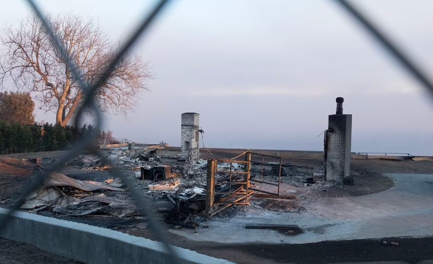 ZGARIŠTE NA MJESTU GDJE JE BILA VILA Izgorela kuća Hantera Džozefovog Bajdena