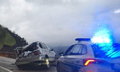 Težak udes na putu Danilovgrad-Nikšić u mjestu Zagorak (foto)