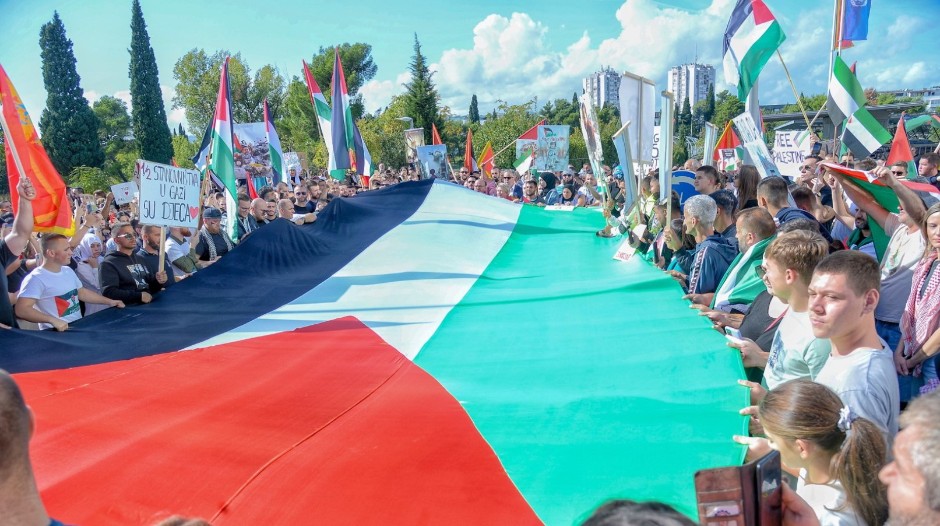 Pozitivan stav prema Palestini ima 69 odsto građana Crne Gore