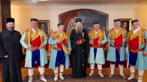 "Karađorđe" iz Herceg Novog na prijemu kod Svjatešeg u Patrijaršiji