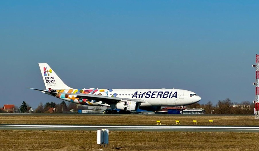 ER SRBIJA JOŠ JAČA Novi Erbas A330-200 svečano dočekan na beogradskom aerodromu