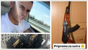 LUDAK Marko Radojević spremio automatsku pušku i municiju za protest (foto)