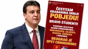 „Beograd je opet crnogorski”: Kontroverzni bivši ministar iz Podgorice proslavlja izborni rezultat u Srbiji