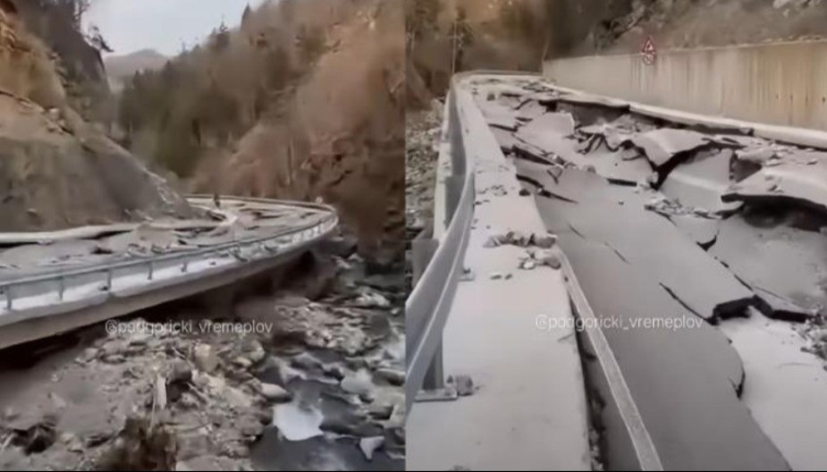 BUJICE RAZORILE PUT KA ŽARSKOM: U Mojkovcu uništeno više od kilometar novoizgrađene saobraćajnice, šteta milionska (VIDEO)