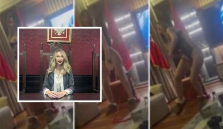 ISPLIVAO NOVI ŠOK SNIMAK MIRJANE PAJKOVIĆ: Da li je video nastao u kabinetu Vlade? Pogledajte provokativni ples (VIDEO)