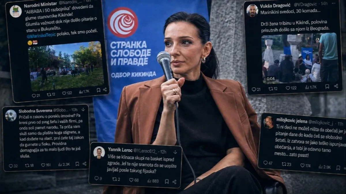 Tribina Marinike Tepić u Kikindi pretvorena u politički debakl