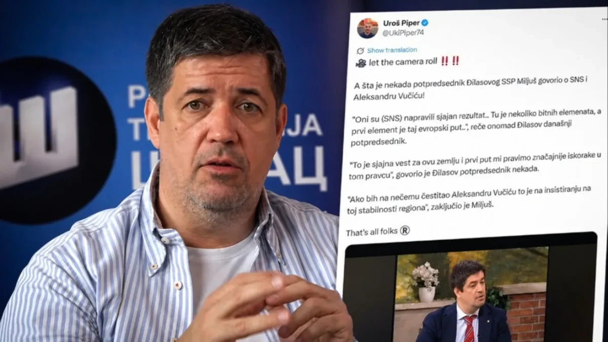 Potpredsjednik SSP-a nekada drugačije govorio: Miljuš nekada hvalio Vučićevu politiku