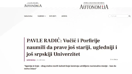 OTVORENI RAT PROTIV SPC: Ideološki pamflet razotkrio prave namjere autošovinista