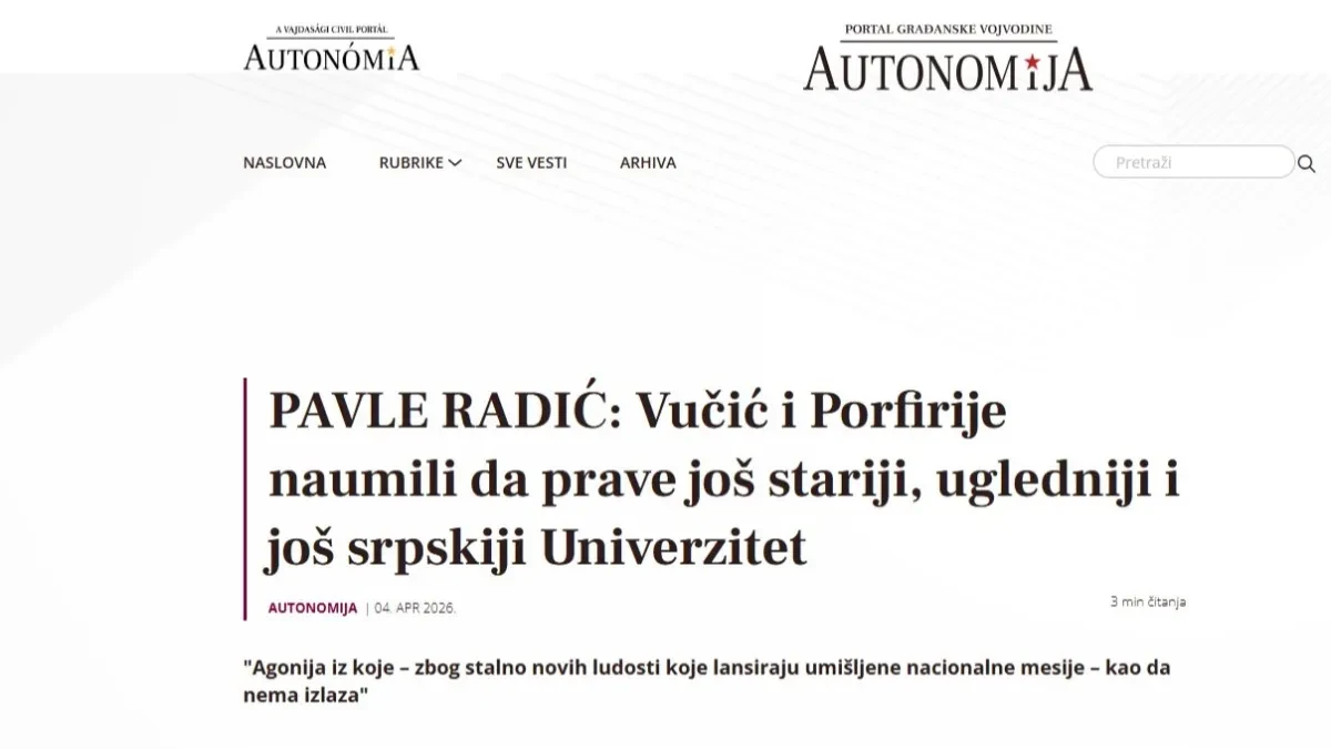 OTVORENI RAT PROTIV SPC: Ideološki pamflet razotkrio prave namjere autošovinista