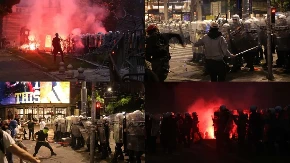 Neredi poslije protesta na Slaviji: Napadnuta policija kod Predsjedništva Srbije