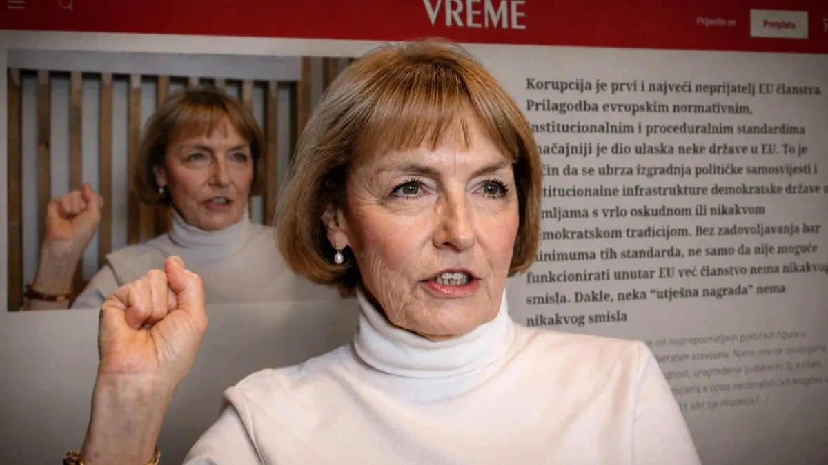 „Vreme” dalo prostor hrvatskoj političarki da pozove na promjenu vlasti u Srbiji