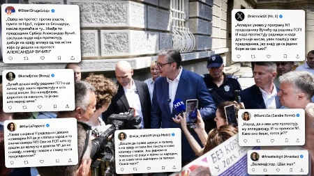 Radnici došli na protest pa aplauzom pozdravili Vučića