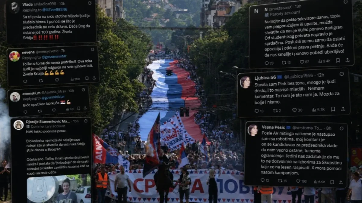 Poslije skupa u Beogradu: mreže preplavile poruke podrške Vučiću i nervoza opozicije