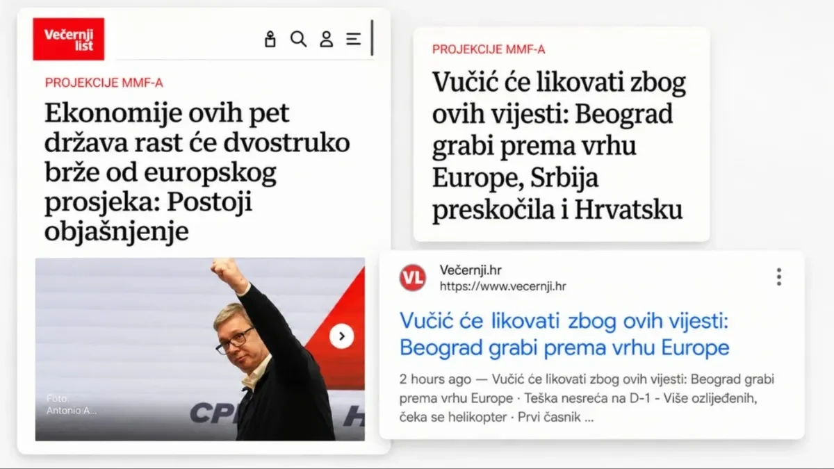 Hrvati promijenili naslov zbog Vučića, ali nisu mogli da sakriju uspjeh Srbije
