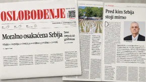 Sarajevsko „Oslobođenje” otvorilo naslovnu stranu za Čankov napad na Srbiju