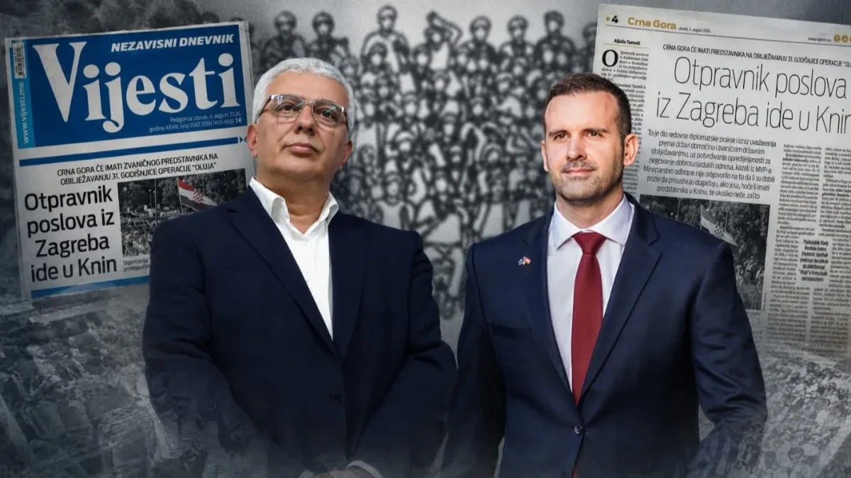 Crna Gora šalje diplomatu na proslavu zločinačke „Oluje”