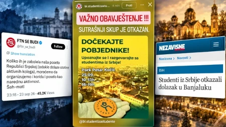 Karavan „Studenti pobjeđuju” stao u Banjaluci: Skup otkazan