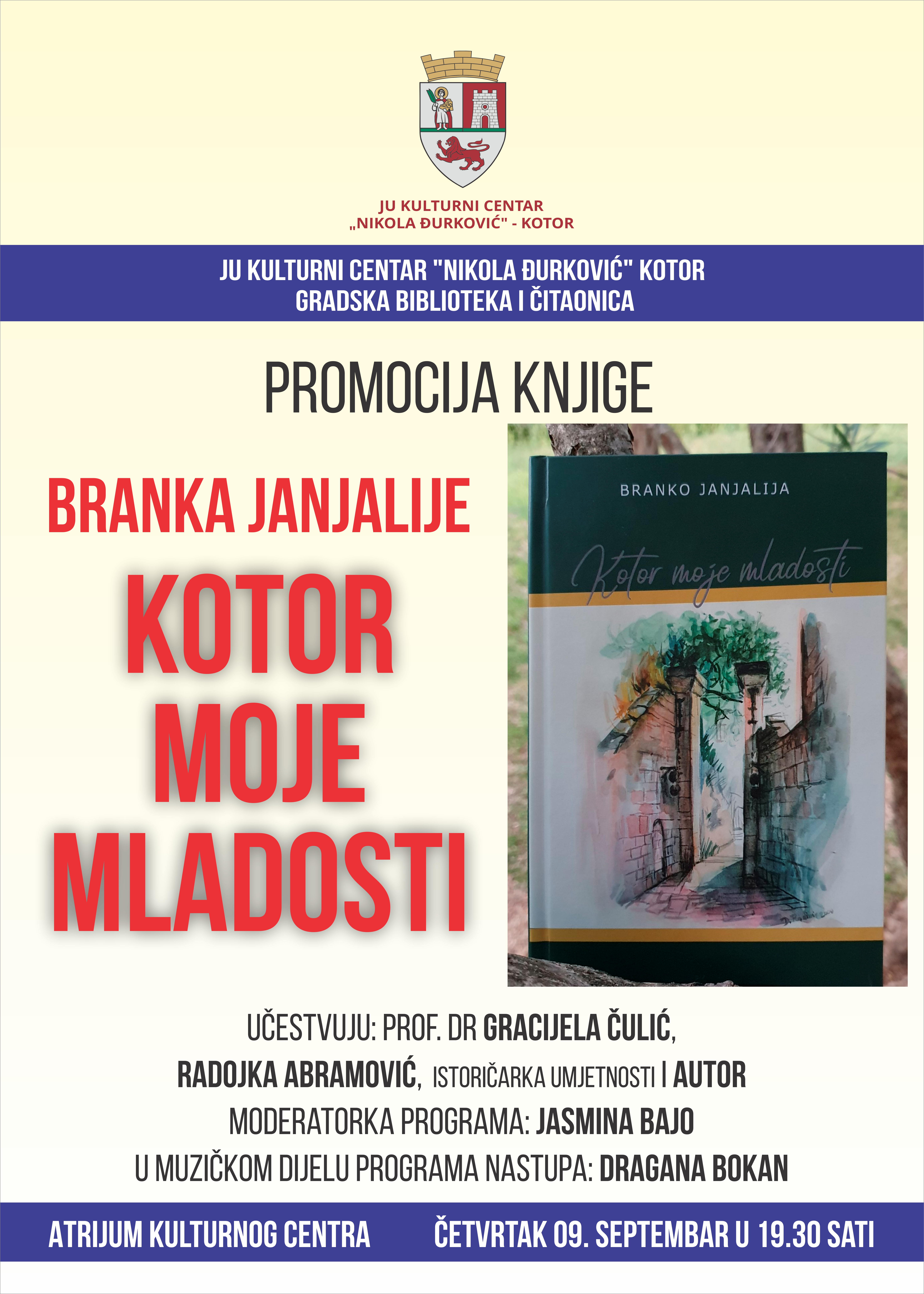 Promocija knjige ,,Kotor moje mladosti’’ Branka Janjalije