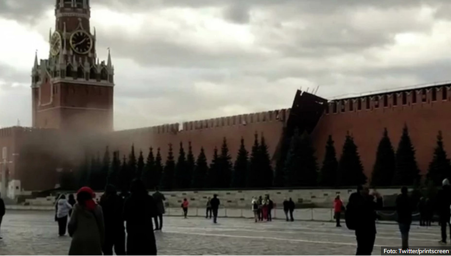 ALARMANTO U MOSKVI Uraganski udari vjetra, oštećene zidine Kremlja (VIDEO)