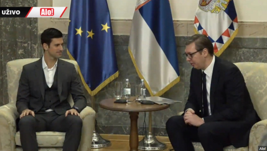 VUČIĆ SE SASTAO SA ĐOKOVIĆEM Hvala što ste danas ovdje i što pokazujete poštovanje prema Srbiji (VIDEO)