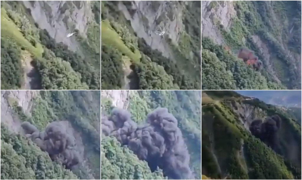 POGINULO 8 OSOBA Spasilački helikopter se srušio u Gruziji (VIDEO)