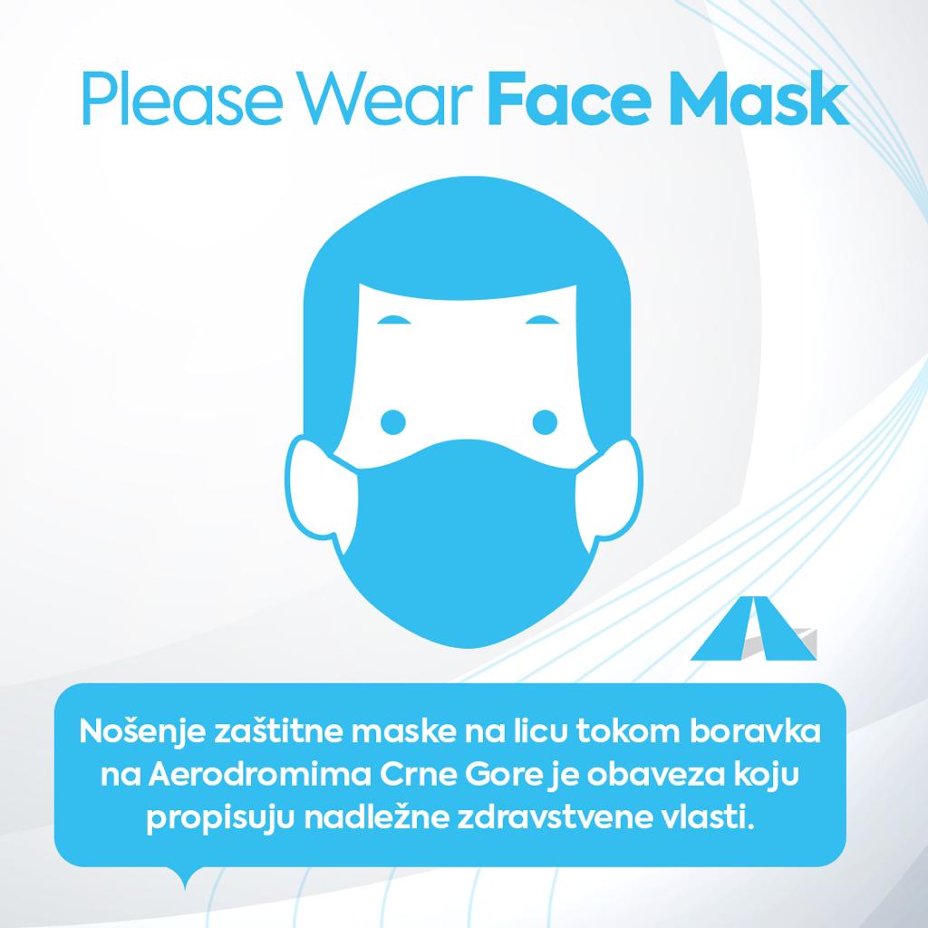 NOVE MJERE Obavezno nošenje zaštitnih maski na aerodromu