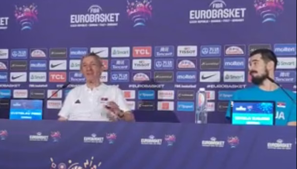 SELEKTOR PEŠIĆ I KALINIĆ U ELEMENTU NA KONFERENCIJI Svi se smiju zbog njihovih pregovora (VIDEO)